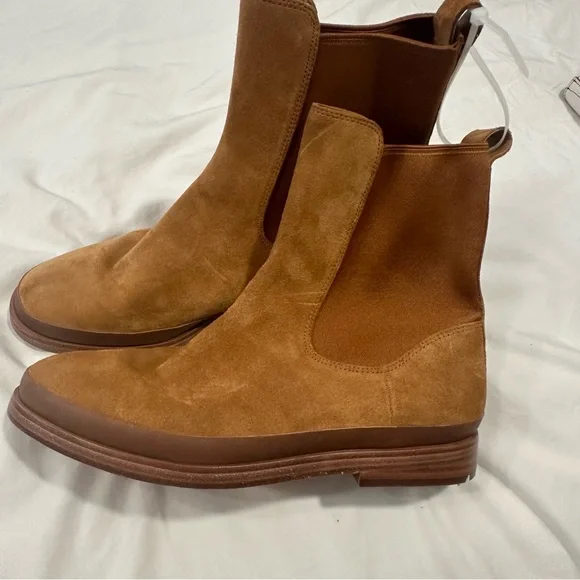 NEW Vince Cecyl Suede Boot Tan size 8 reg $450 - Picture 9 of 11